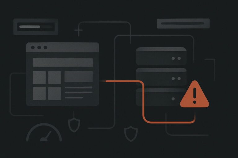 Abstract failed save request travelling from page builder to server