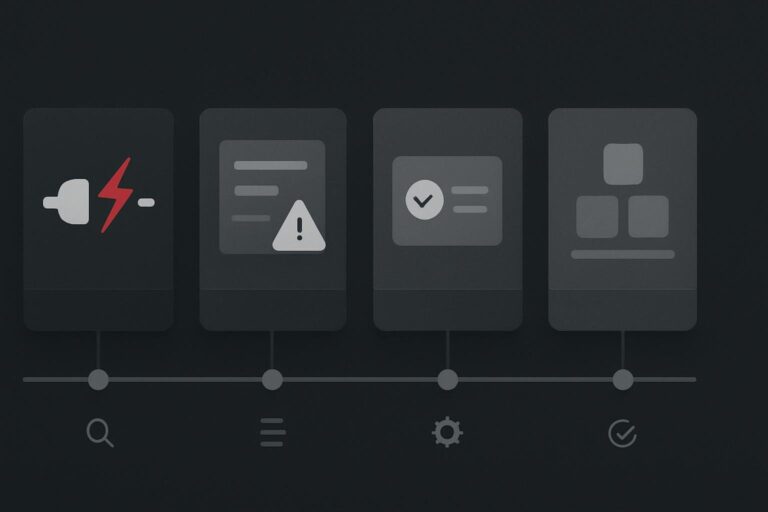 Abstract incident lanes showing different website support priorities