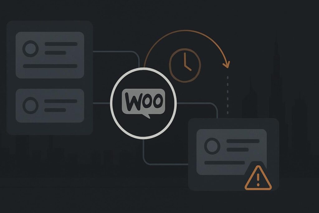 Abstract payment token branching into two WooCommerce order records