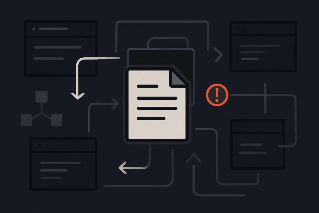 Abstract URL routes converging around conflicting website page signals