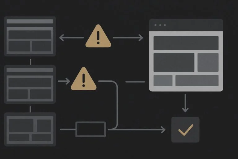 Abstract redirect routes between old and redesigned website structures