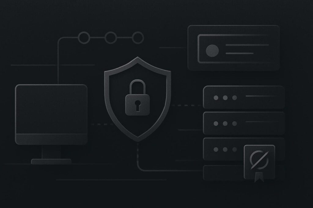 Abstract secure connection paths between edge shield and origin server
