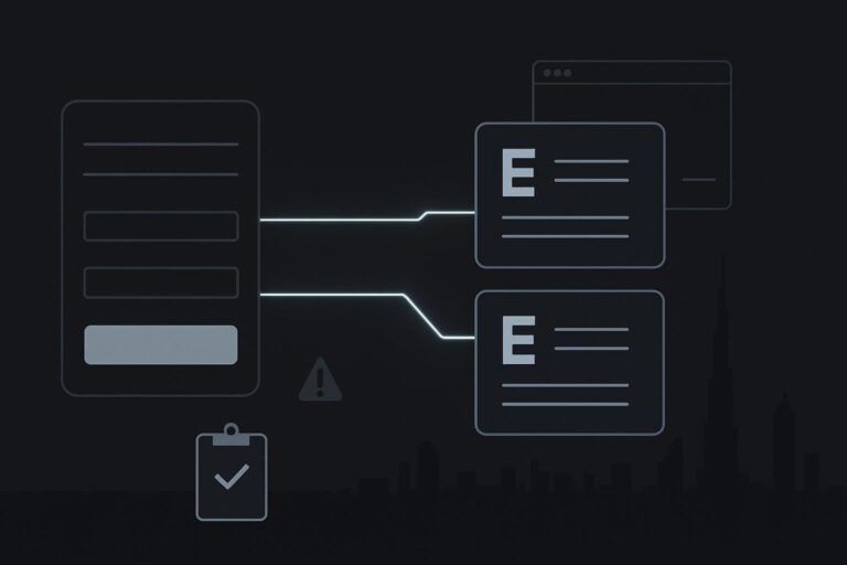 Abstract enquiry form feeding into two duplicate analytics event paths