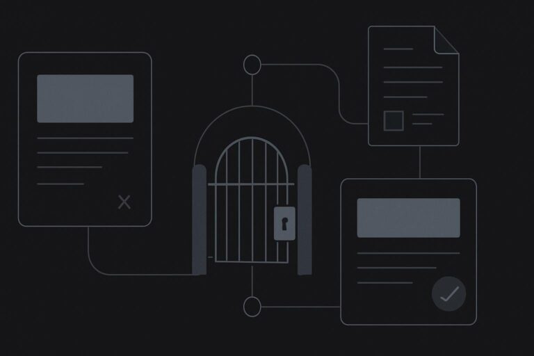 Abstract content access checks connected to AI search panels