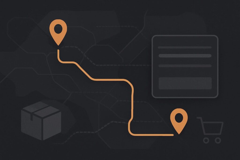 Abstract delivery zones showing a broader rule blocking local shipping
