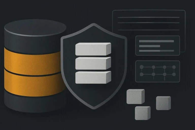 Abstract server storage capacity visual with protected backup archive blocks