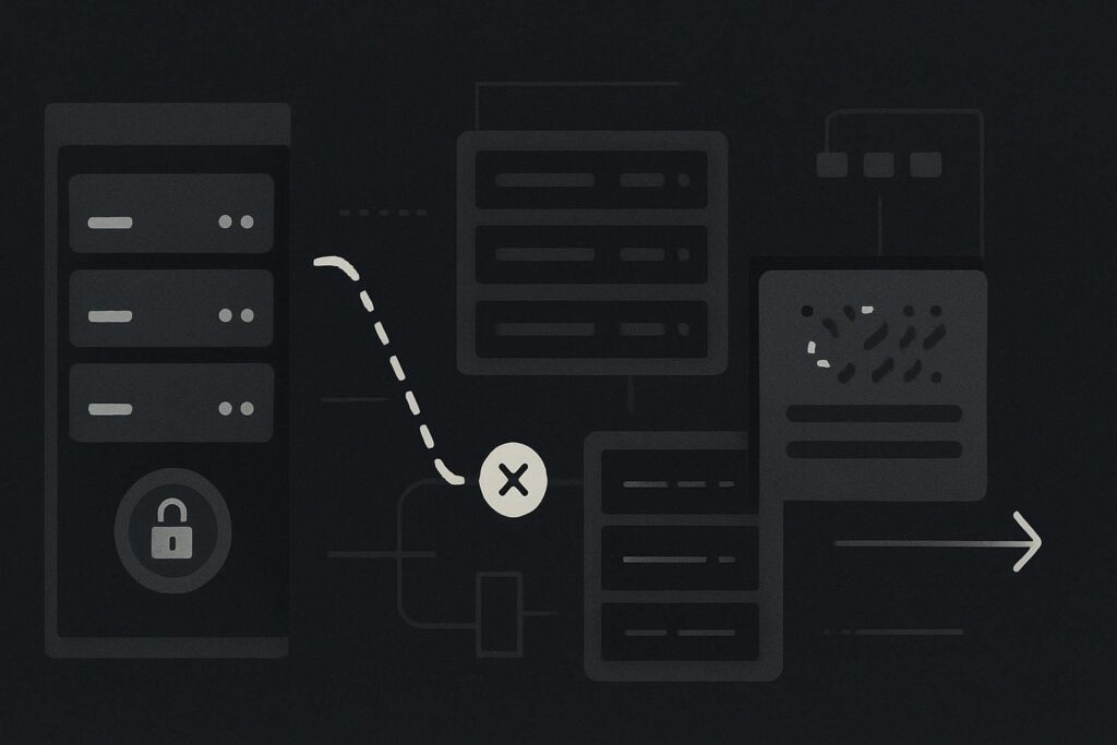 Abstract server request path beside an unchanged log file
